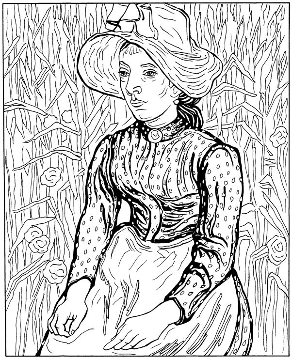 Plansa de colorat cu Van Gogh 6 27
